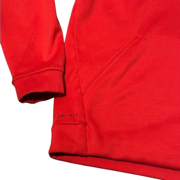 Men’s Nike Dri Fit Hoodie Size Medium Red Black - Picture 3 of 5